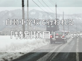 自動車学校で行われる「特別項目」とは？