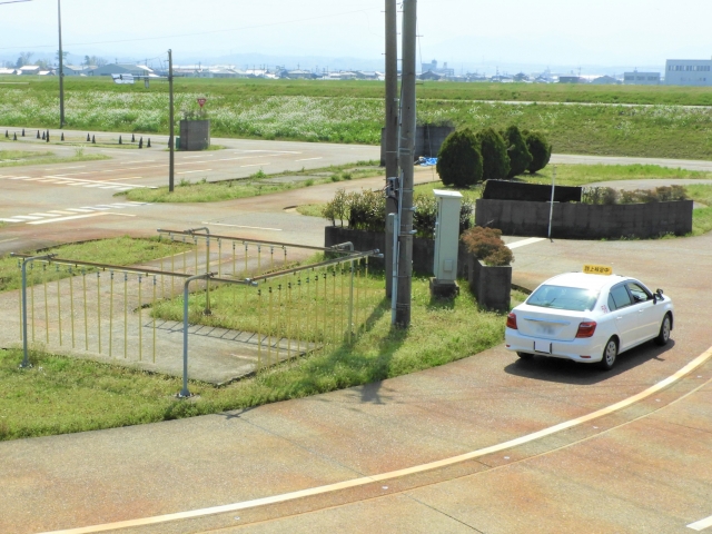 自動車学校で教習中の車